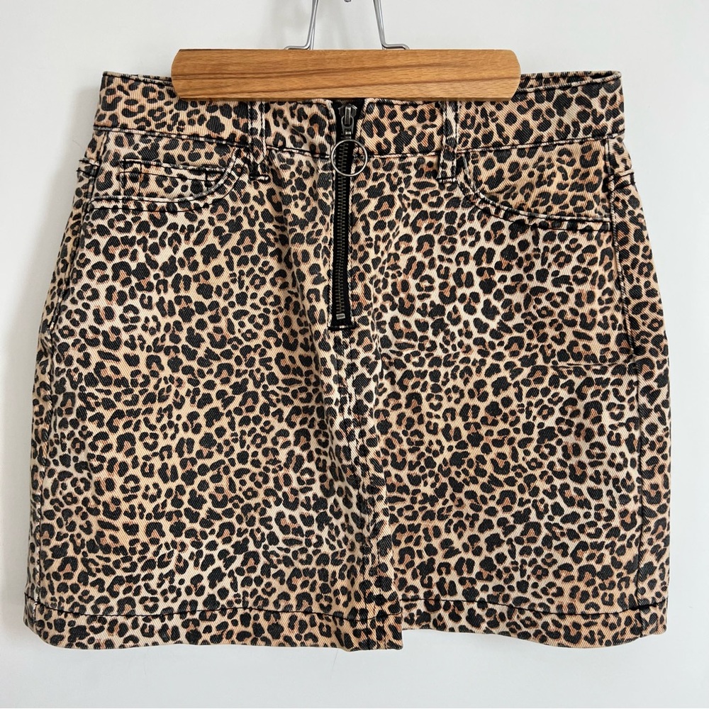 Leopard Print Mini Skirt